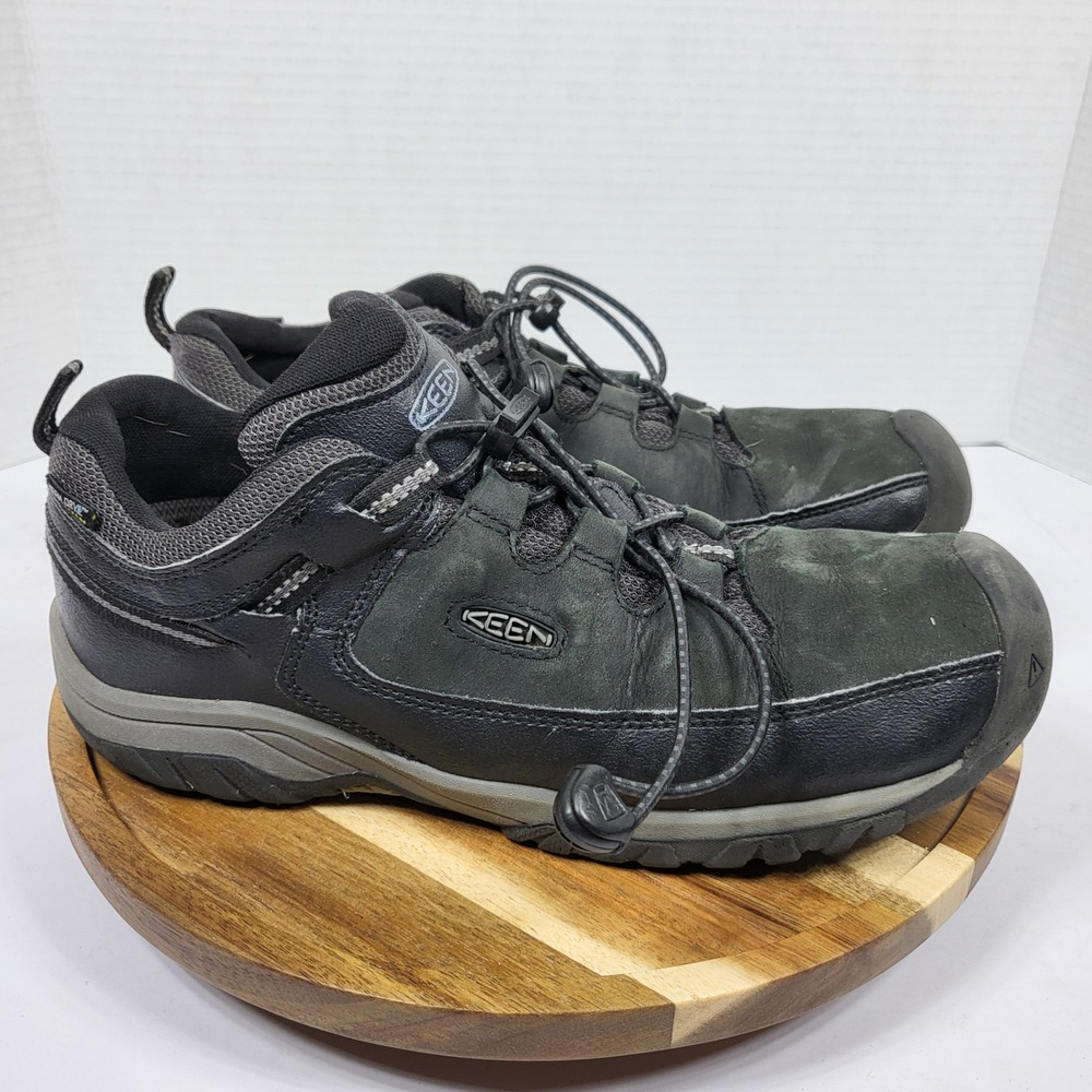 KEEN Targhee III Low Hiking Shoes Mens 7 Black Waterproof Leather 5934